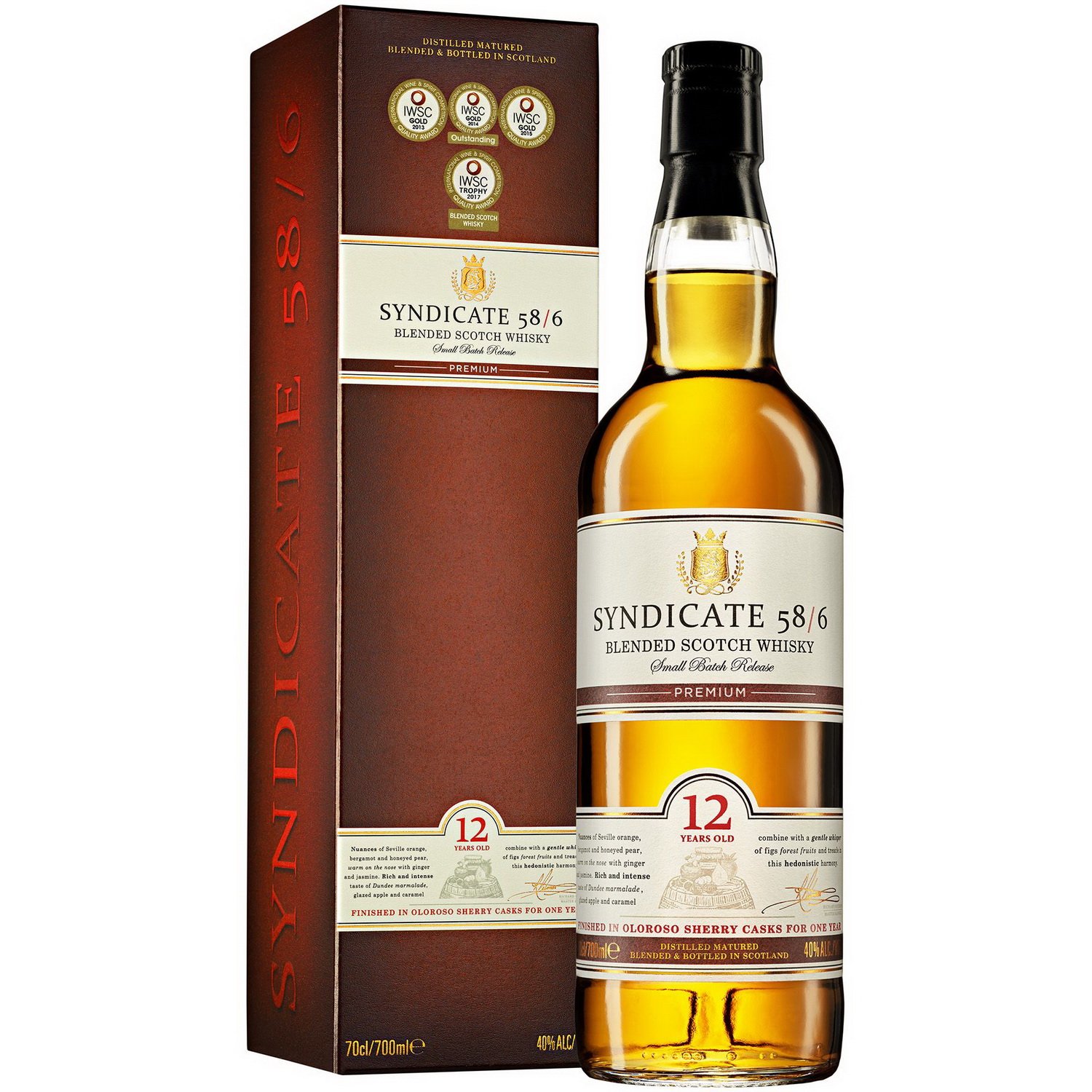 Віски Douglas Laing Syndicate 58/6 12 yo Blended Scotch Whisky, 40%, у подарунковій упаковці, 0,7 л - фото 1