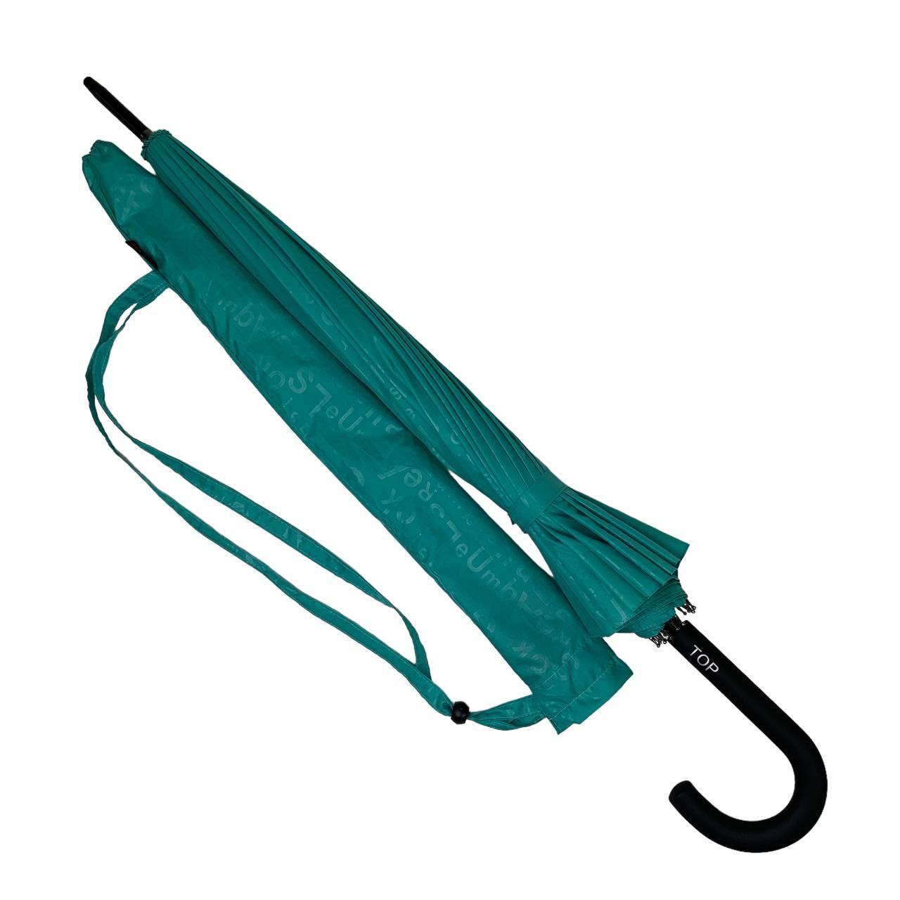 Женский зонт-трость полуавтомат Toprain 100 см бирюзовый - фото 4