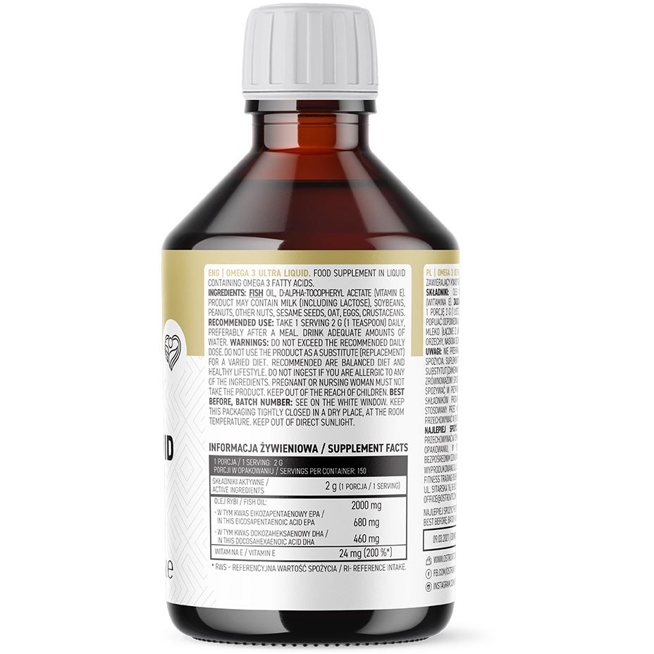 Жирные кислоты OstroVit Omega 3 Ultra Liquid 300 мл - фото 2