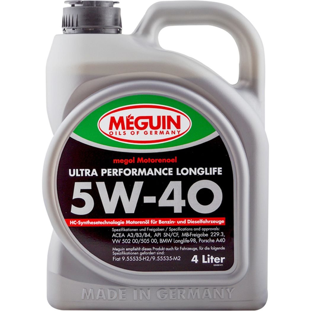 Моторное масло Meguin Ultra Performance Longlife 5W-40 4 л - фото 1