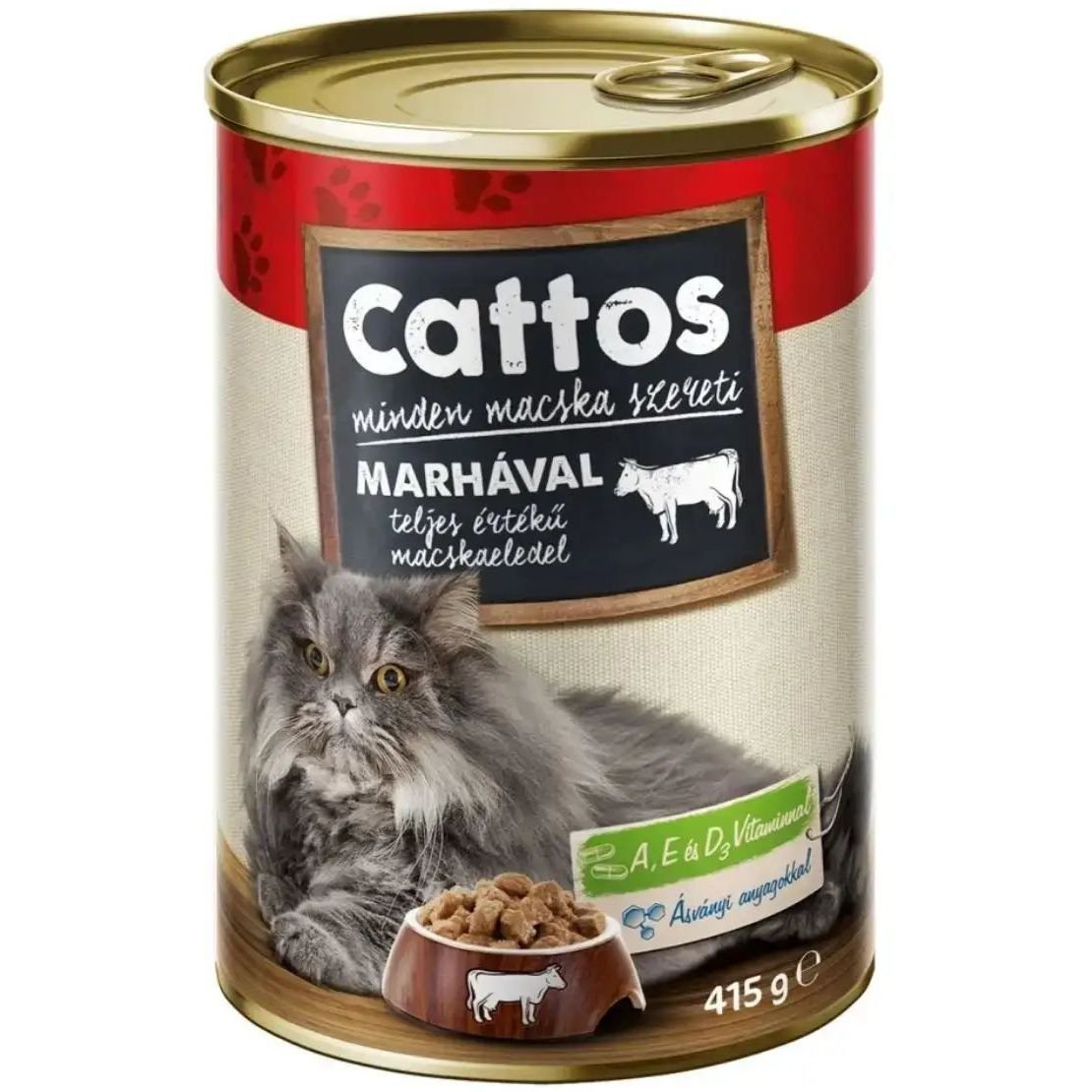 Вологий корм для котів Cattos Яловичина, 415 г - фото 1