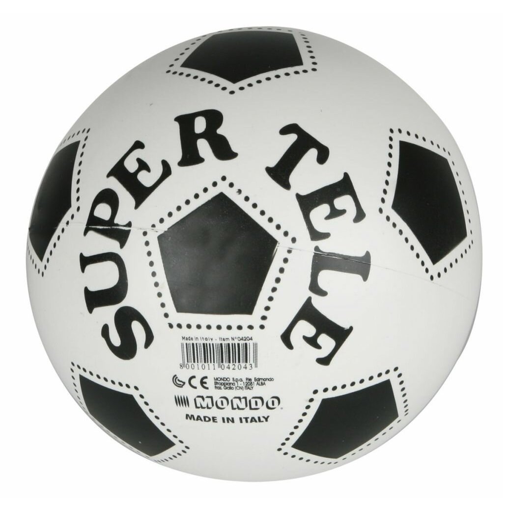 Футбольний м'яч Mondo Super Tele, 23 см, білий (04204) - фото 1