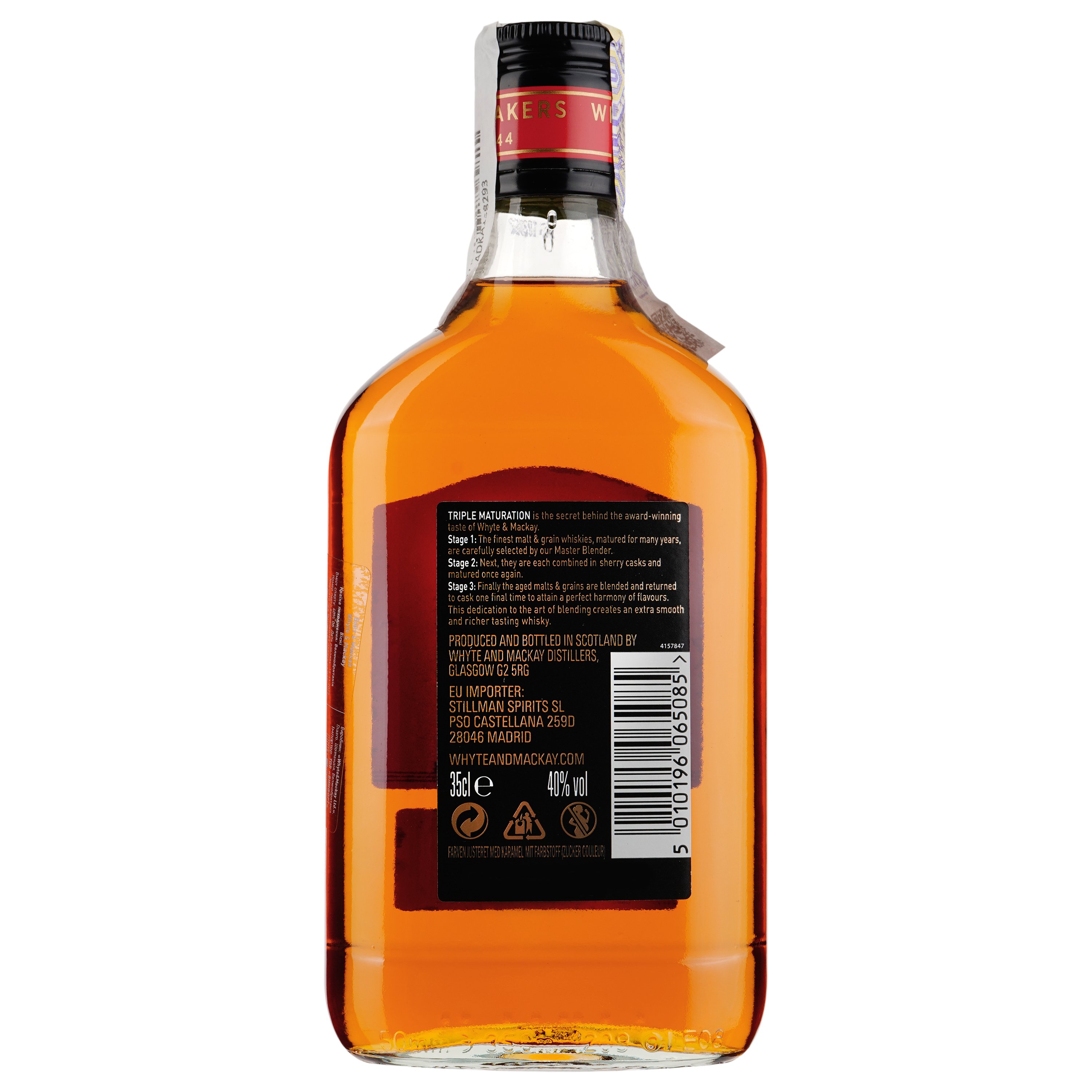 Віскі Whyte&Mackay Blended Scotch Whisky 40% 0.35 л - фото 2