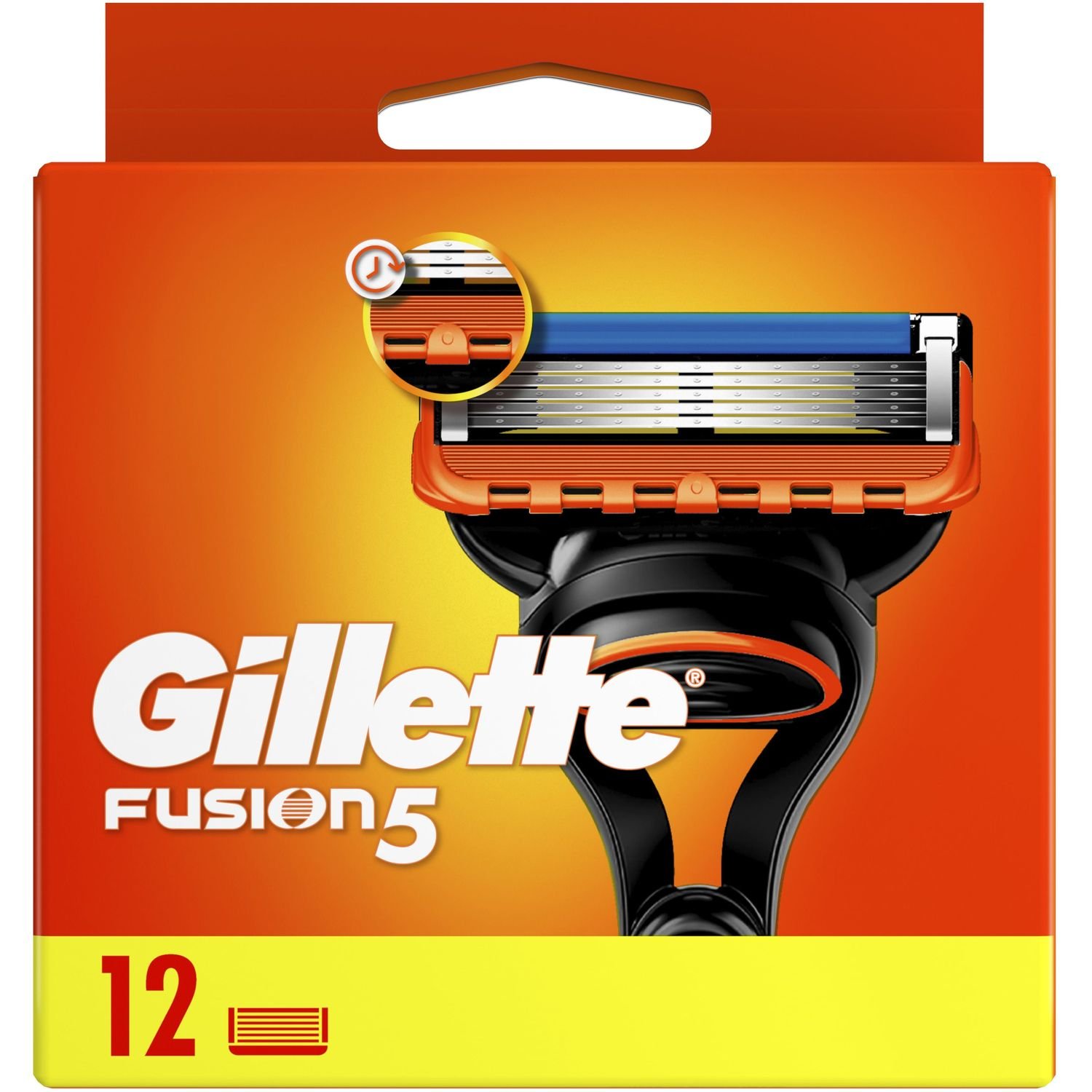 Сменные картриджи для бритья мужские Gillette Fusion5 12 шт. - фото 1