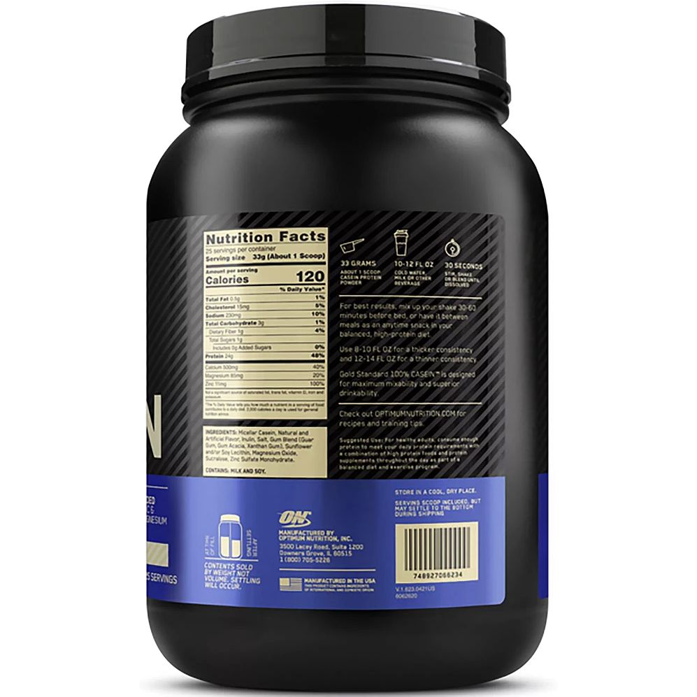 Протеїн Optimum Nutrition100% Casein Protein Vanilla 825 г - фото 3