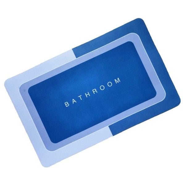 Килимок суперпоглинаючий у ванну Stenson 60x40 см прямокутний сіро-синій (26272) - фото 3
