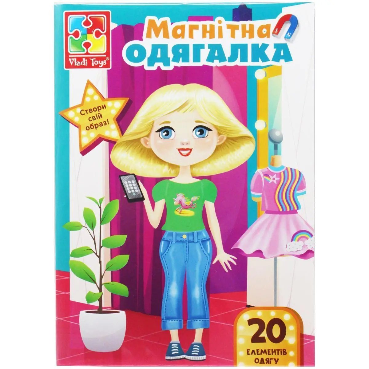 Магнитная игра Vladi Toys Trendy girl, в папке (VT3204-32) - фото 1