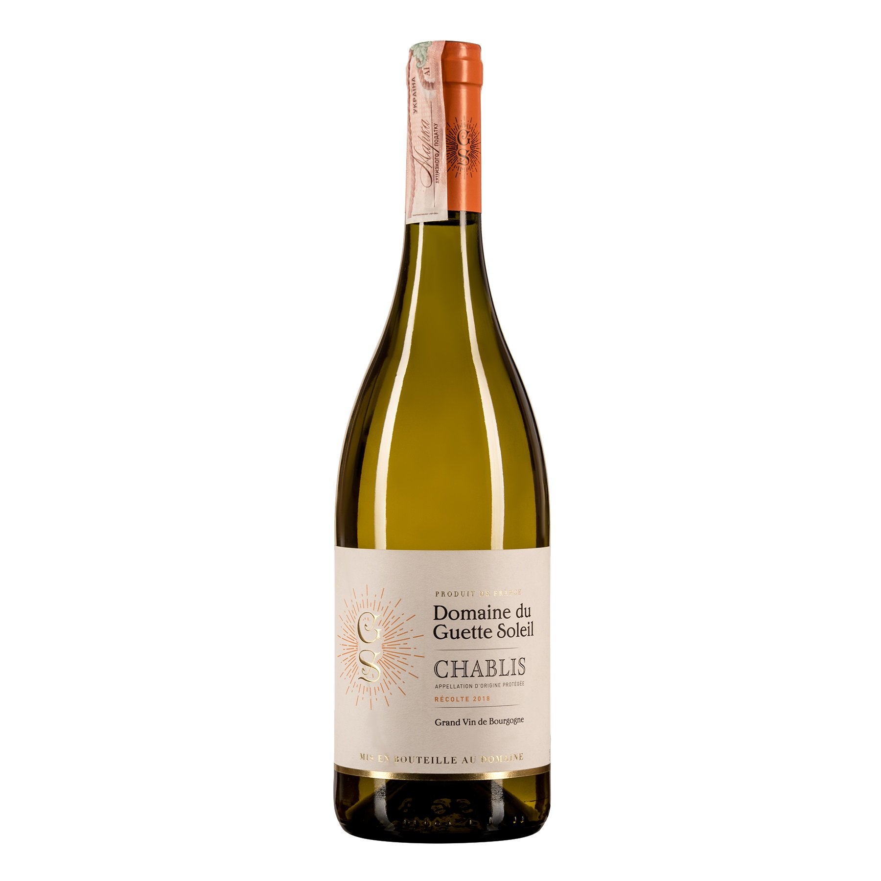 Вино Domaine du Guette-Soleil Chablis, белое, сухое, 12,5%, 0,75 л - фото 1