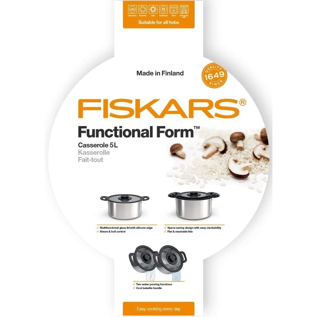 Кастрюля Fiskars Form 5 л (1026578) - фото 6