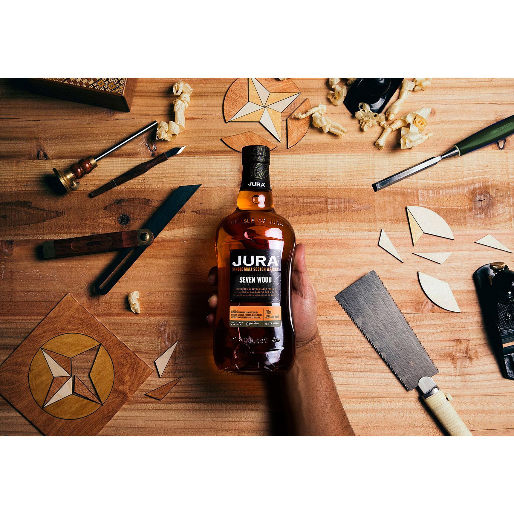 Виски Isle of Jura Seven Wood Single Malt Scotch Whisky 42% 0.05 л - фото 2