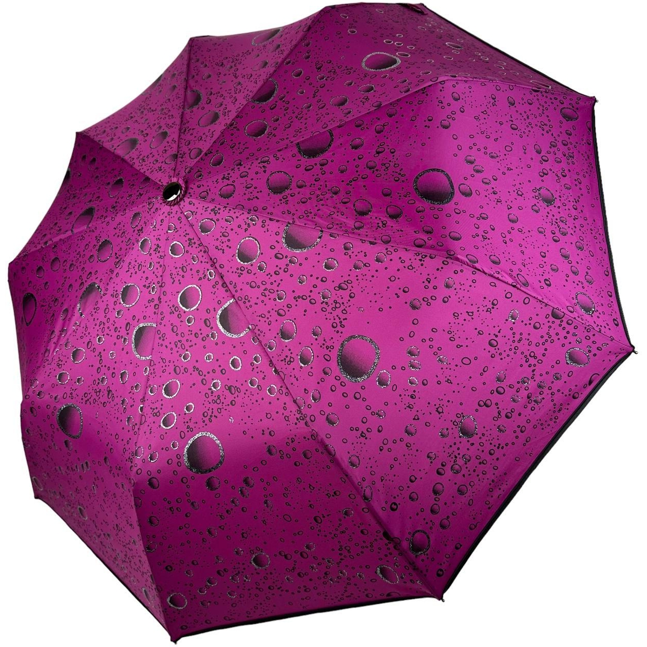 Жіноча складана парасолька напівавтомат Toprain 99 см рожева - фото 1