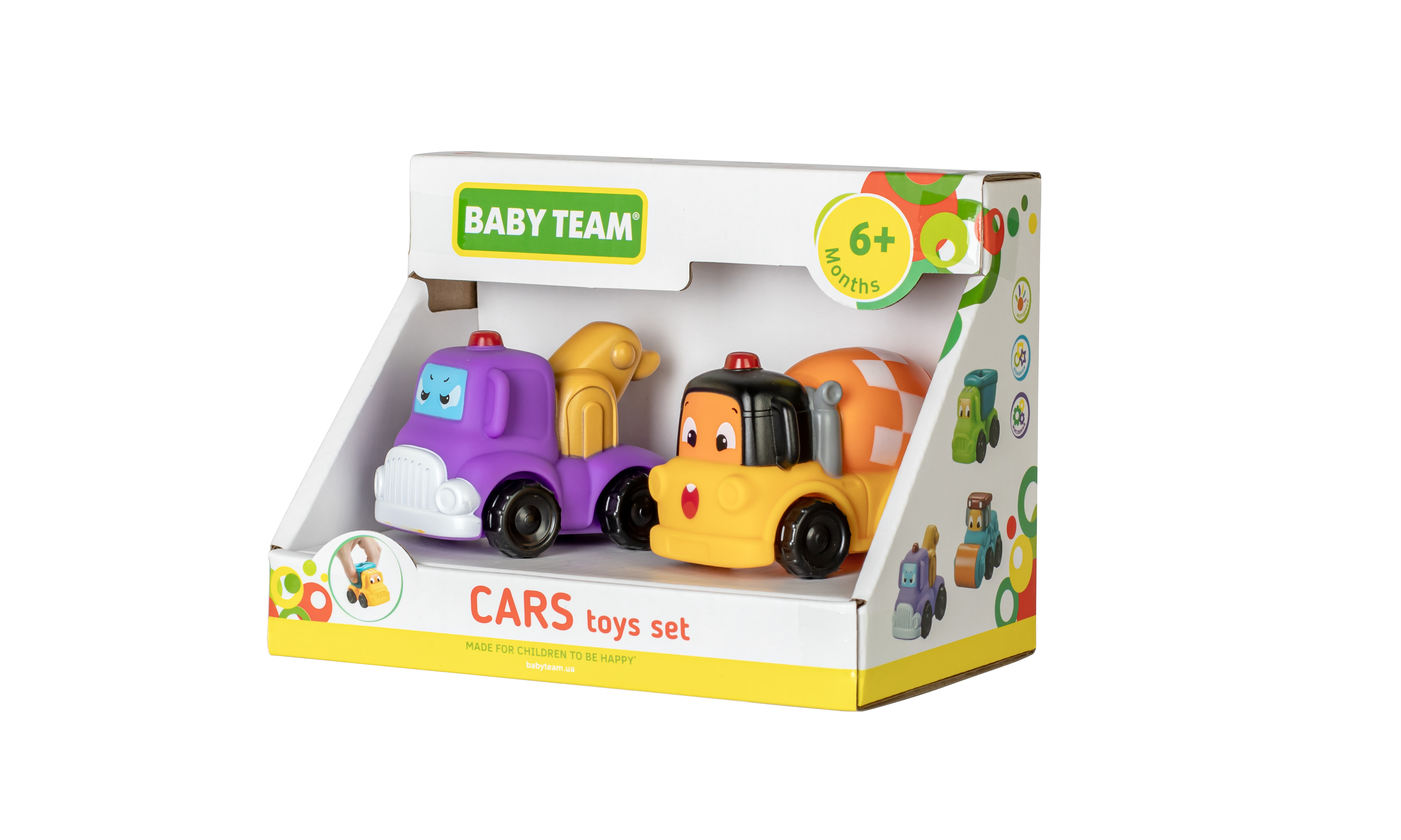 Набор игрушек Baby Team Машинки с бетономешалкой 2 шт. (8603_набор с бетономешалкой) - фото 3