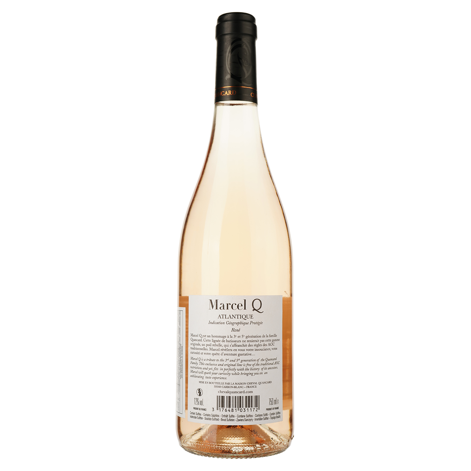 Вино Cheval Quancard Marcel Q1 IGP Atlantique, рожеве, сухе, 0,75 л - фото 2
