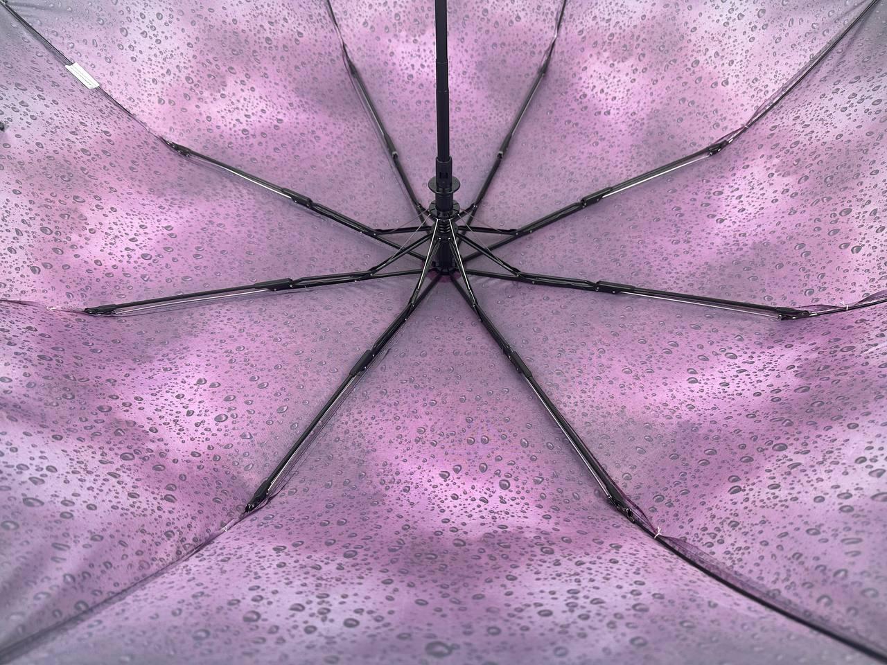 Жіноча складана парасолька напівавтомат Toprain 98 см фіолетова - фото 7