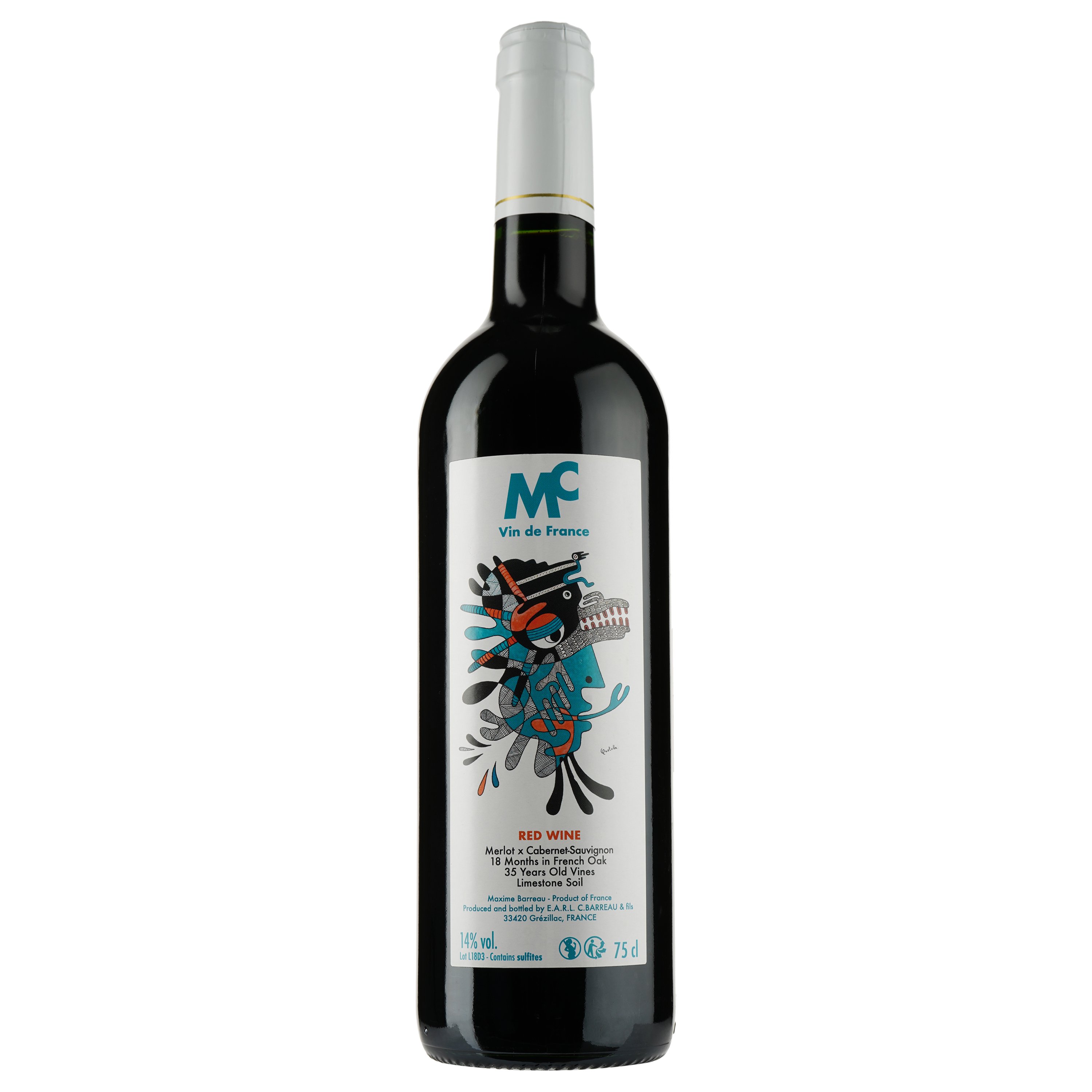 Вино Maxime Barreau MC VdF Rouge, червоне, сухе, 0,75 л (840788) - фото 1