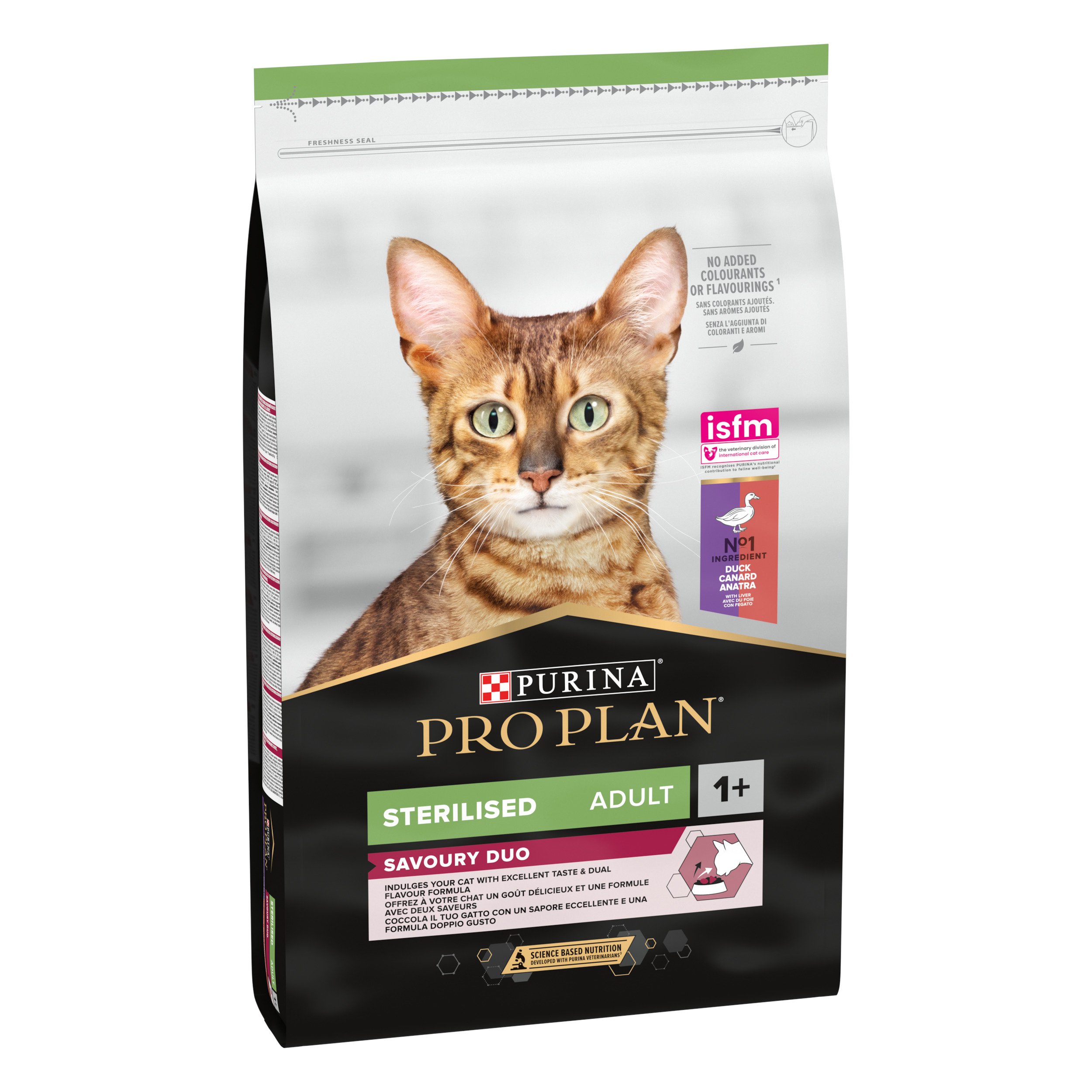 Сухой корм для стерилизованных кошек Purina Pro Plan Sterilised, с уткой и печенью, 10 кг (12434163) - фото 2