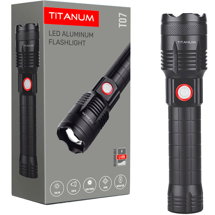 Фонарь портативный Videx Titanum 700 Lm 6500 K (TLF-T07) - фото 1