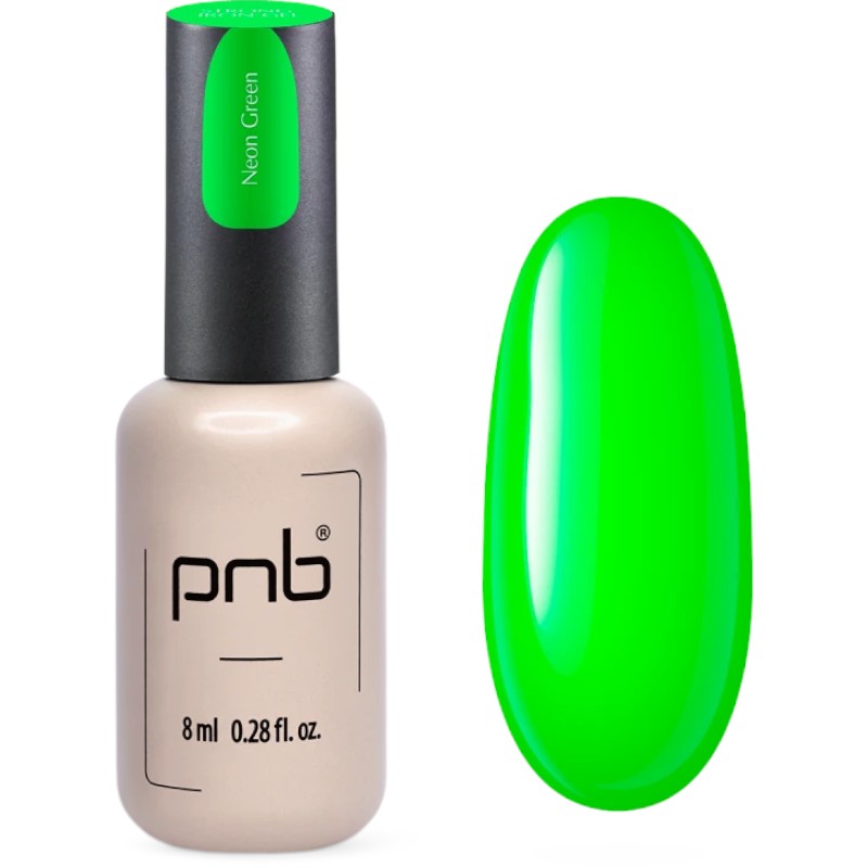 Гель PNB UV/LED Strong Iron Gel Neon Green 8 мл - фото 1