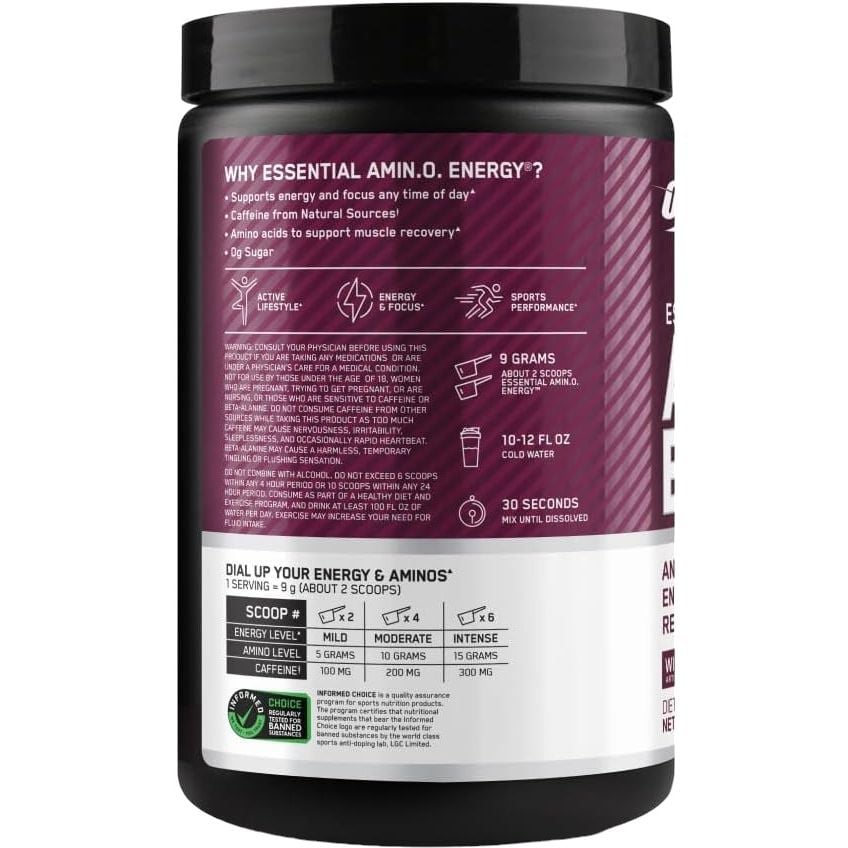 Амінокислотний комплекс Optimum Nutrition Essential Amino Energy Wild Berry 270 г - фото 3