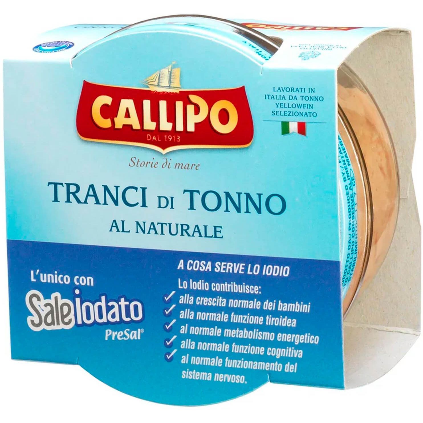 Тунец Callipo кусочками в собственном соке 160 г - фото 1