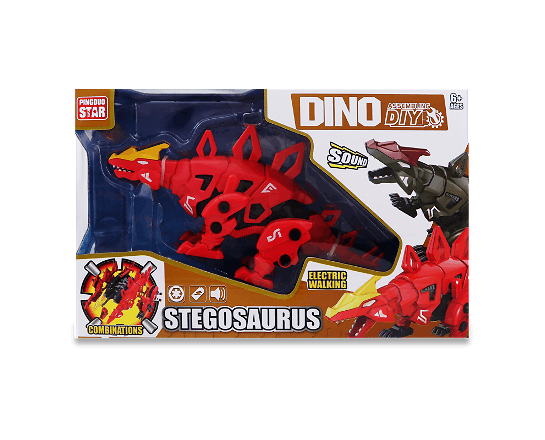 Сборная модель Стегозавр, со звуковыми эффектами, 20 деталей (817673) - фото 1