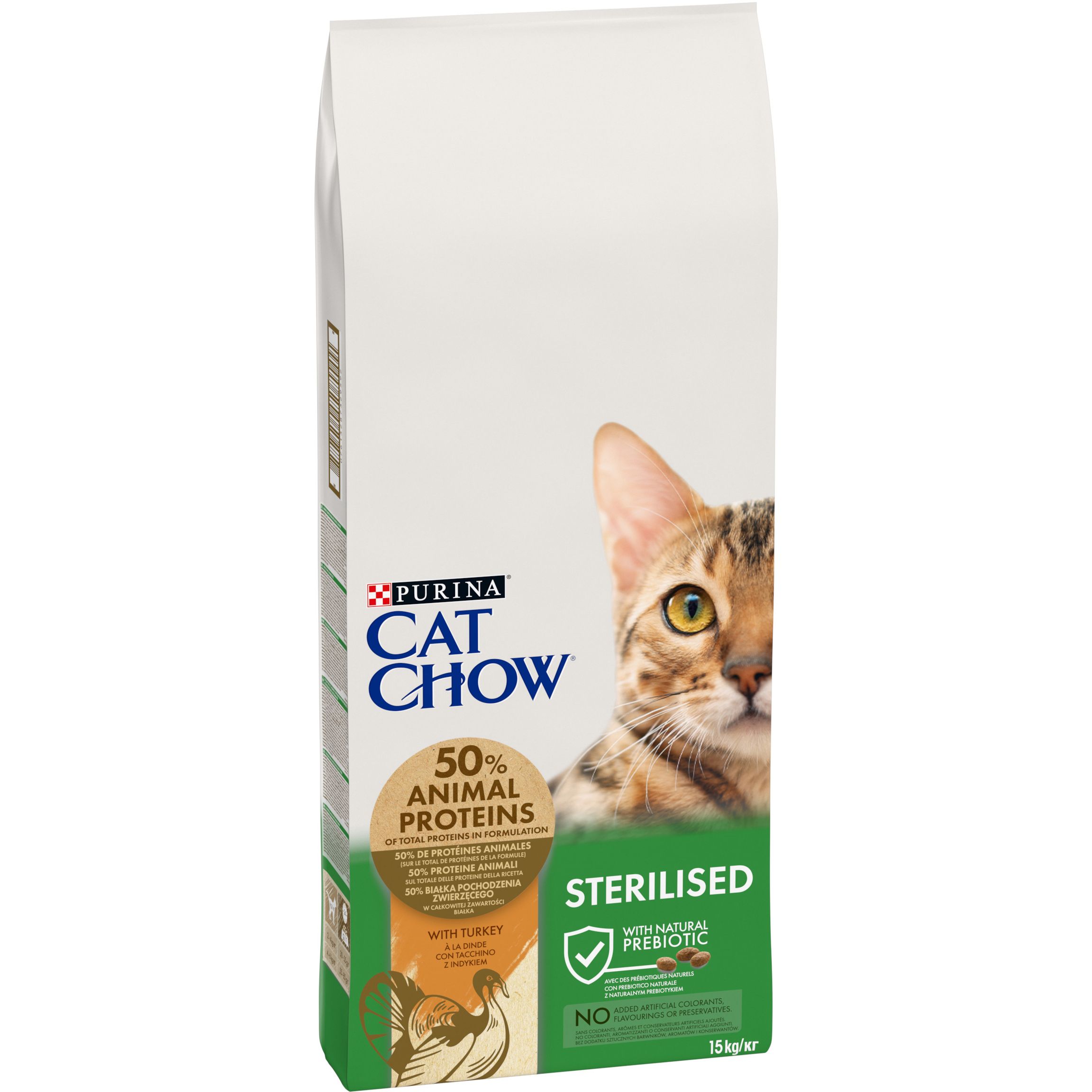 Сухой корм для стерилизованных кошек Cat Chow Sterilised с индейкой 15 кг - фото 3