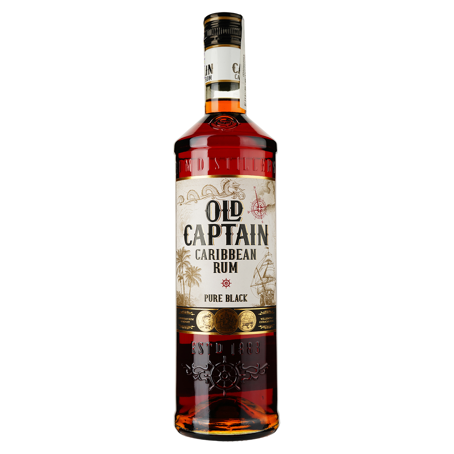 Ром Old Captain Rum Pure Black 40% 0.7 л - фото 1