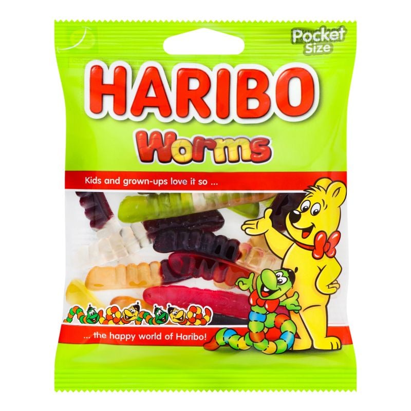 Жувальні желейні цукерки Haribo Happy Worms 80 г - фото 1