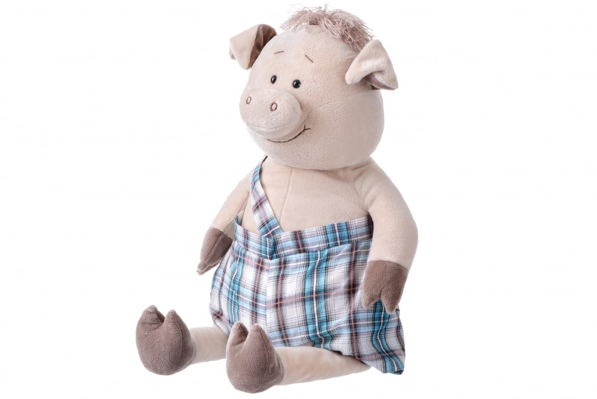 Мягкая игрушка Same Toy Свинка в комбинезоне, 45 см (THT706) - фото 1
