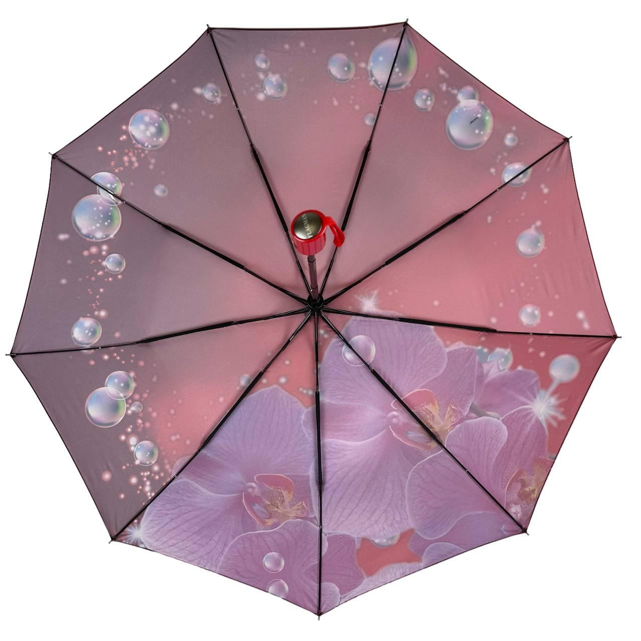 Жіноча складана парасолька повний автомат The Best 102 см червона - фото 2