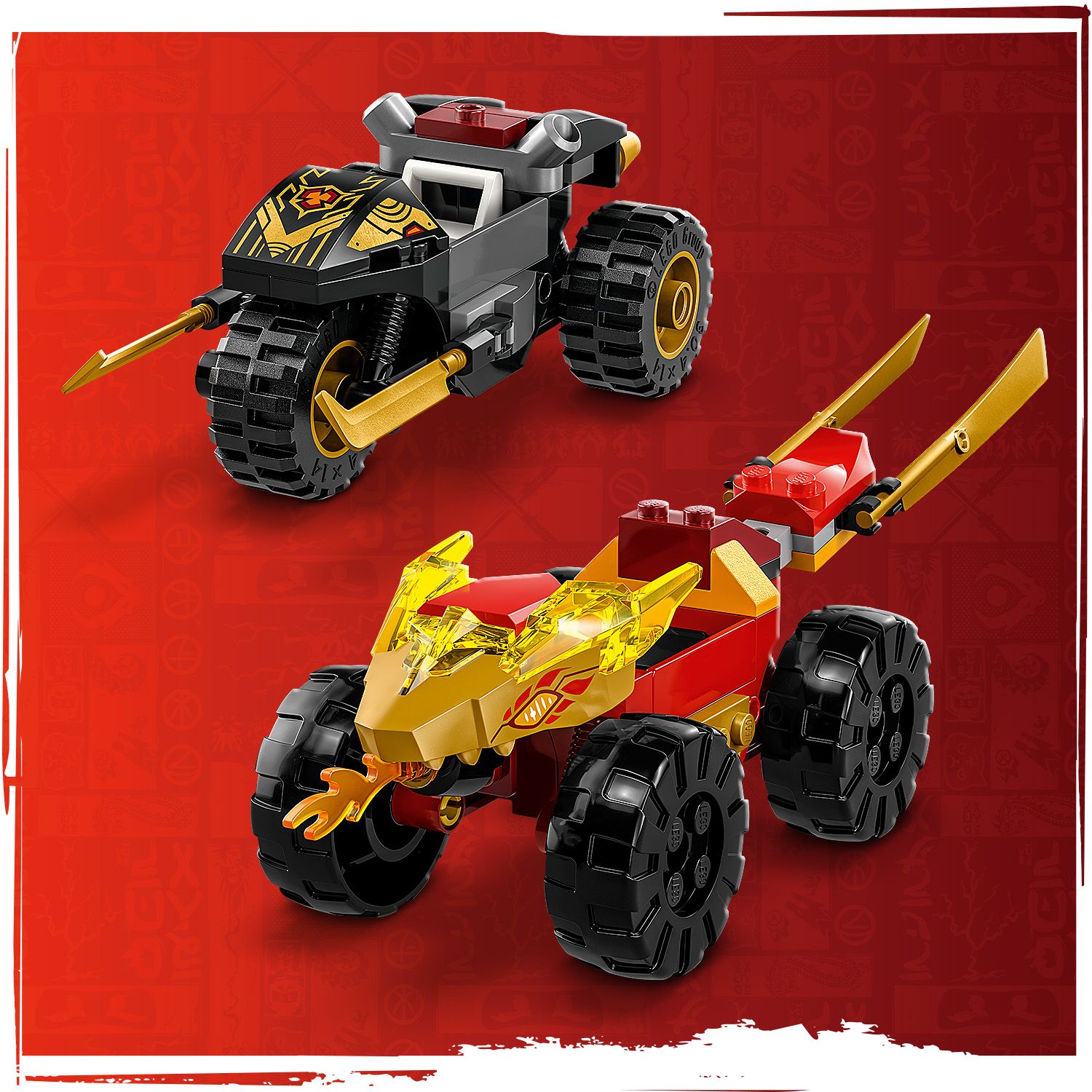 Конструктор LEGO Ninjago Автомобільна й байкова битва Кая і Раса, 103 деталі (71789) - фото 6