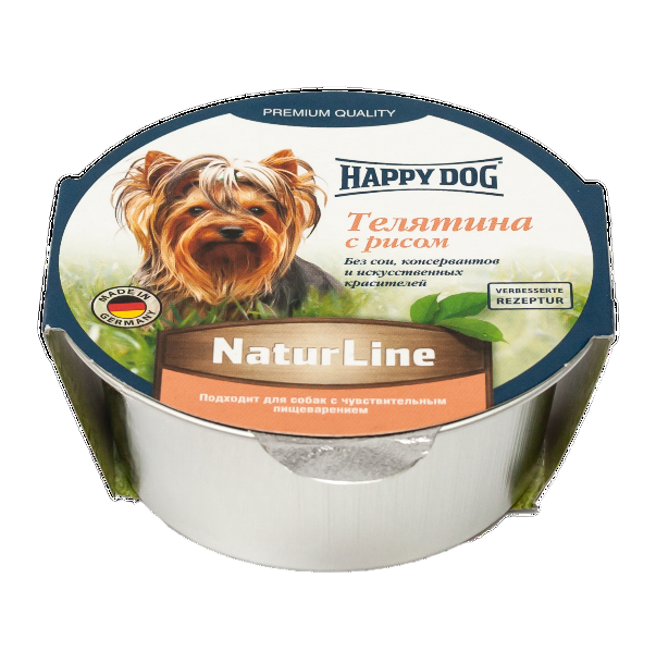 Вологий корм для собак Happy Dog Schale NaturLine KalbReis, паштет з телятиною та рисом, 85 г (1002730) - фото 3