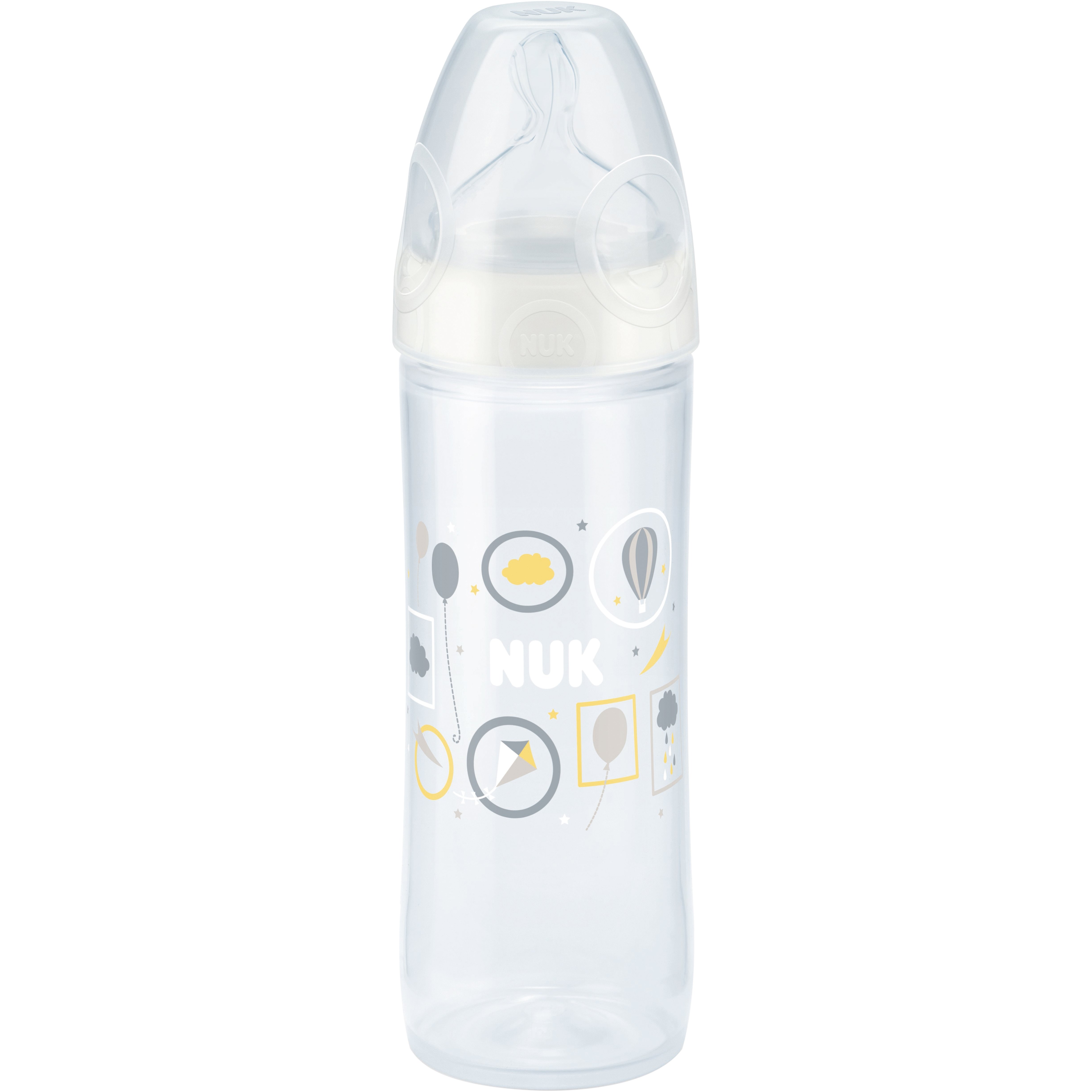 Пляшечка Nuk New Class FC, з широким горлечком, з силіконовою соскою, 6-18 міс., 250 мл, білий (3952701) - фото 1