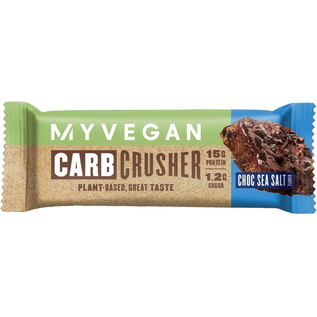 Батончик Myprotein Vegan Carb Crusher Chocolate Sea Salt 60 г - фото 1