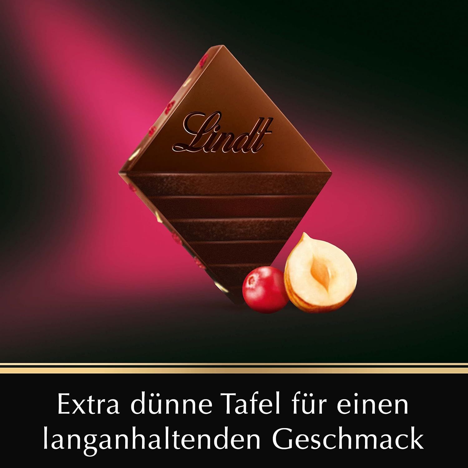 Шоколад черный Lindt Excellence с миндалем, фундуком и клюквой 100 г - фото 4
