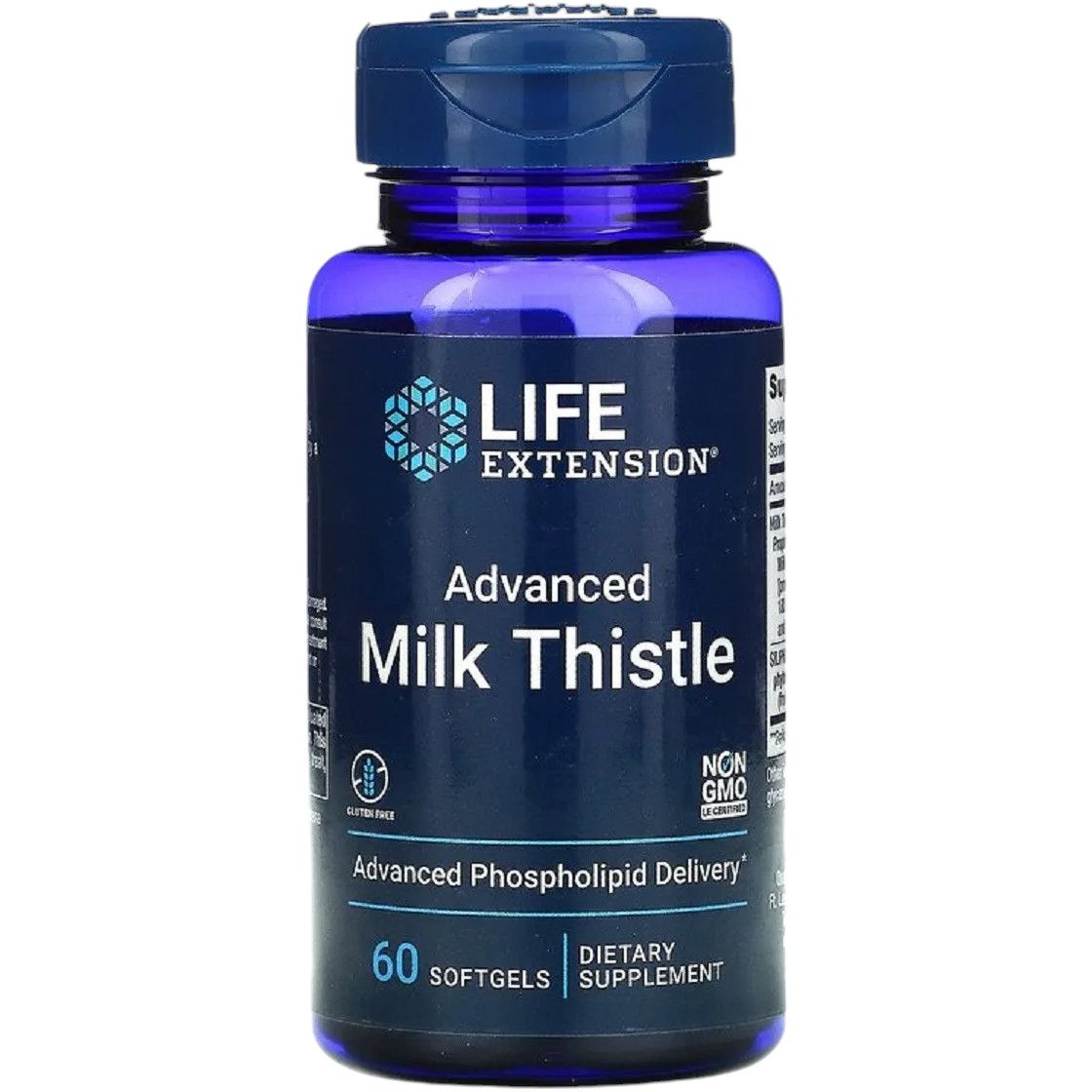 Силімарин Расторопша Life Extension European Milk Thistle 60 желатинових капсул - фото 1