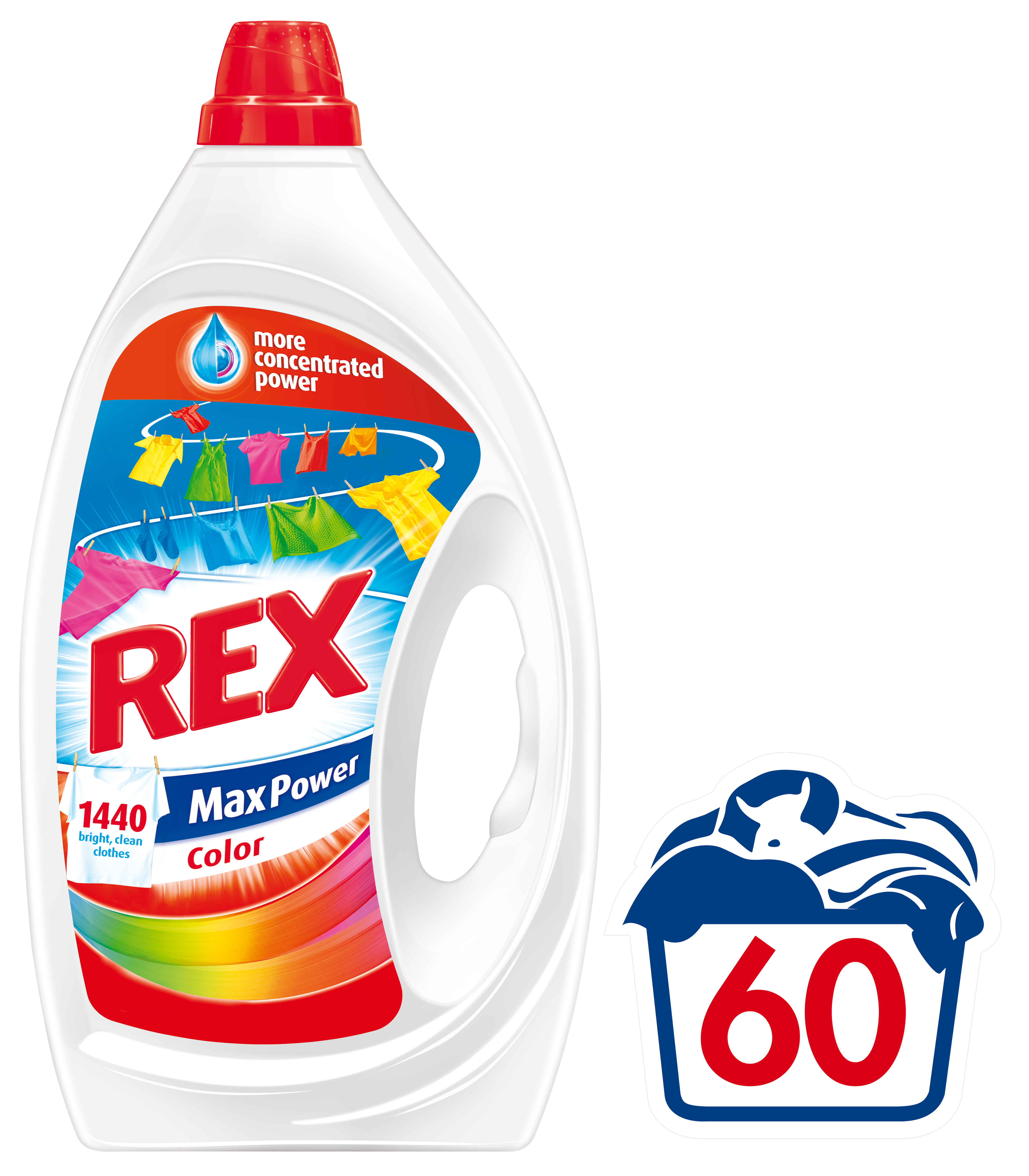 Гель для прання Rex Max Power Color, 3 л (754044) - фото 2