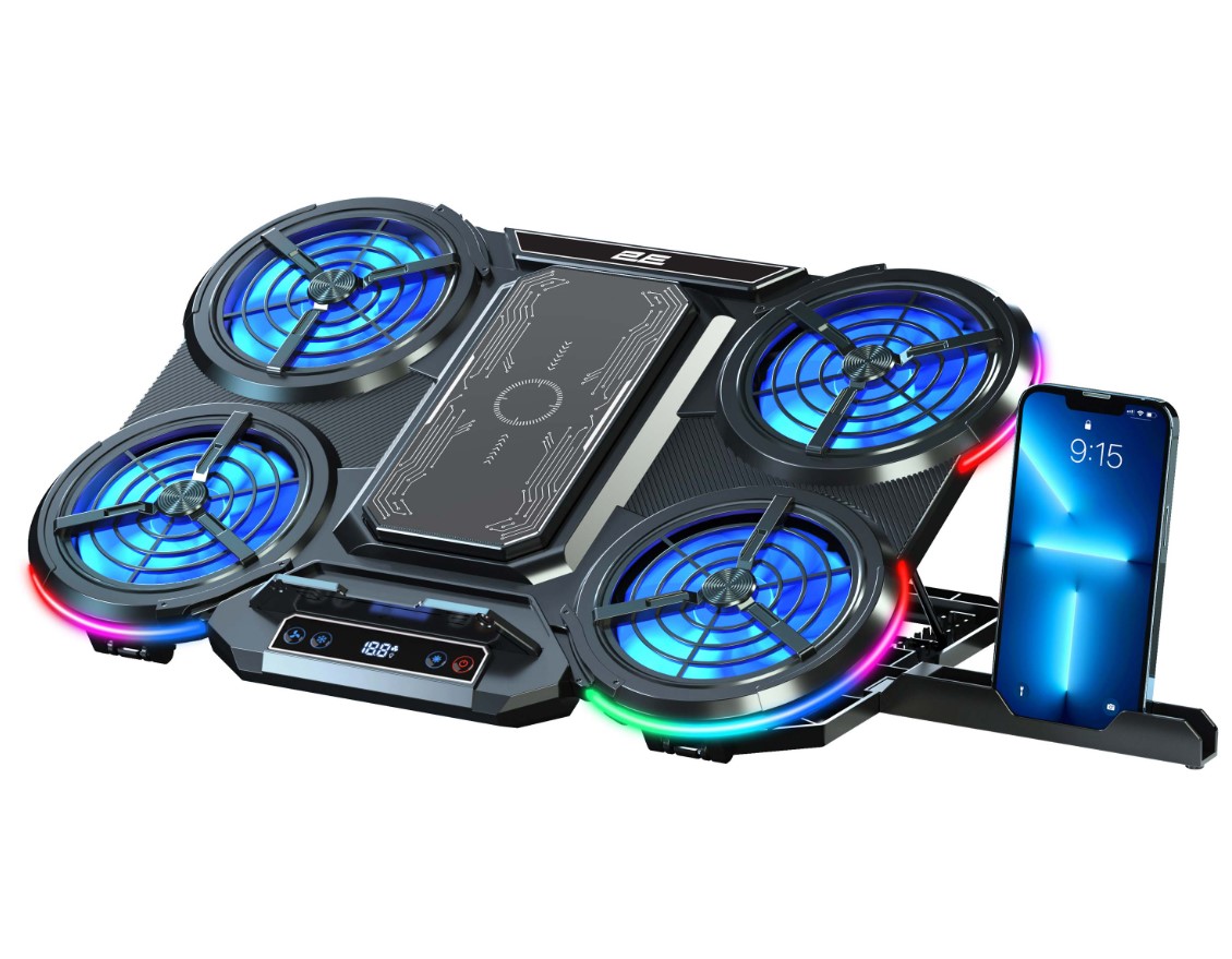 Охолоджувальна підставка для ноутбука 15.6 дюймів 2E Gaming CPG008 5xFan RGB LED - фото 2