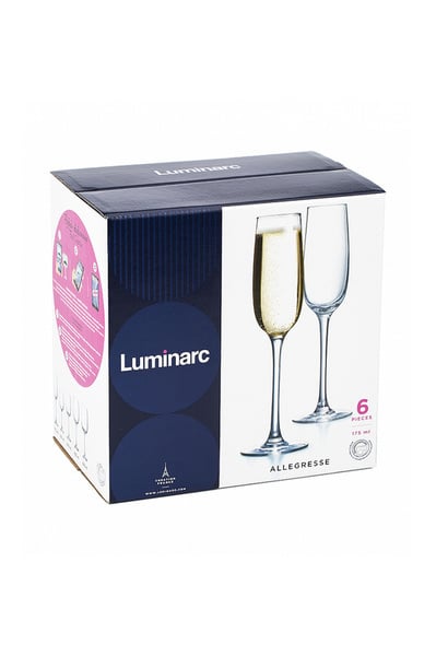 Набір келихів для шампанського Luminarc Аллегресс, 6 шт. (6219047) - фото 2