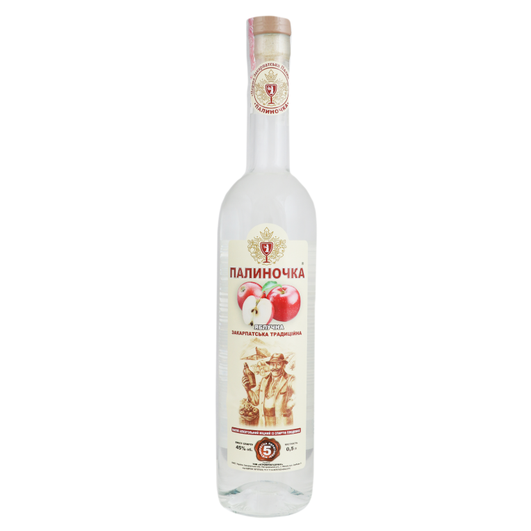 Напиток алкогольный Палиночка Лавка традиций яблочная, 52%, 0,5 л (802645) - фото 1