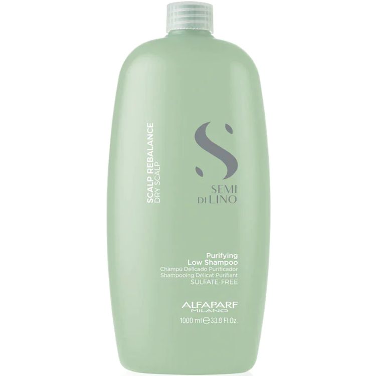 Безсульфатний шампунь проти лупи Alfaparf Milano Semi Di Lino Scalp Rebalance Purifying Low Sulfate Free Shampoo, 1000 мл - фото 1