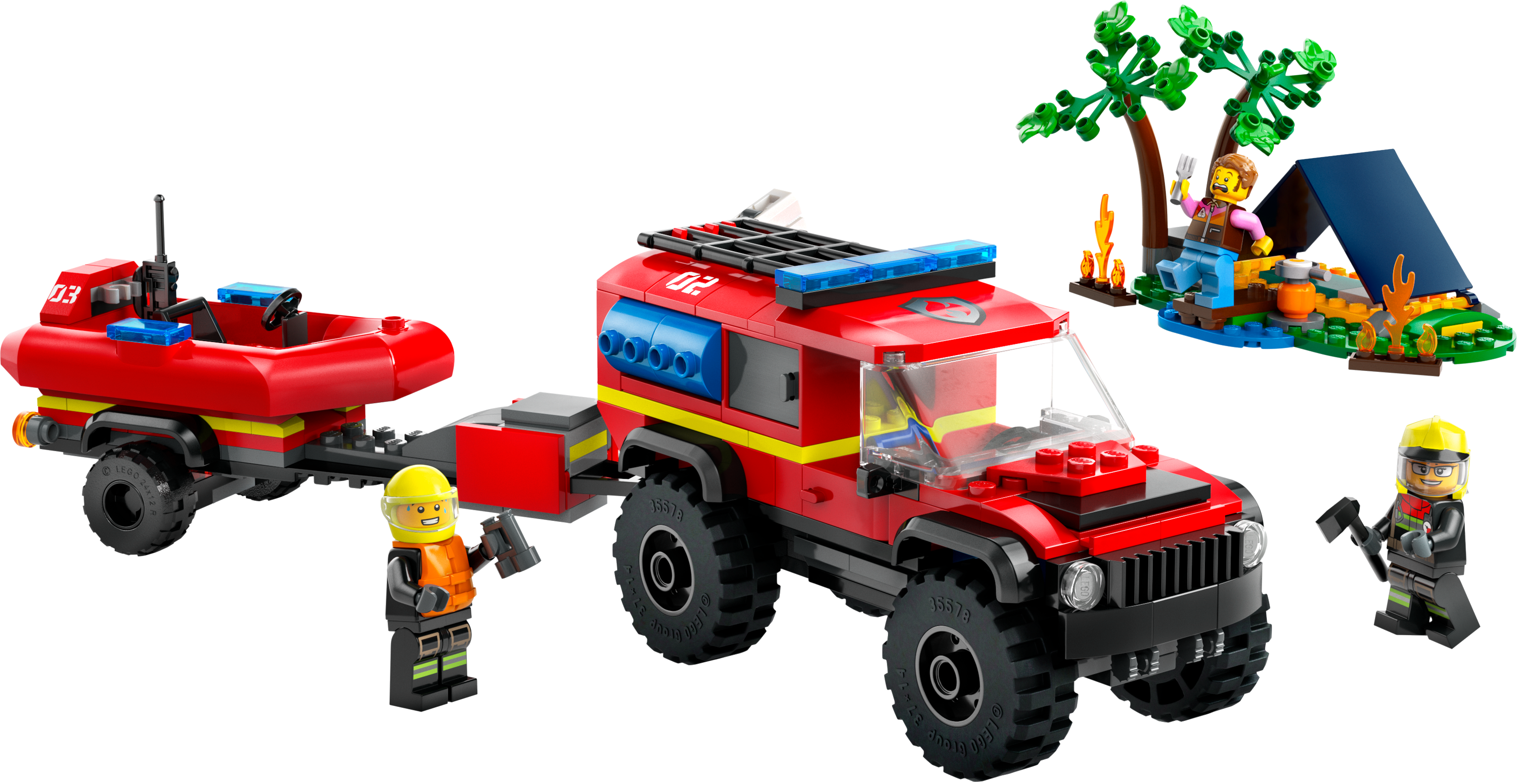 Конструктор LEGO City Пожежний позашляховик з рятувальним човном 301 деталь (60412) - фото 2