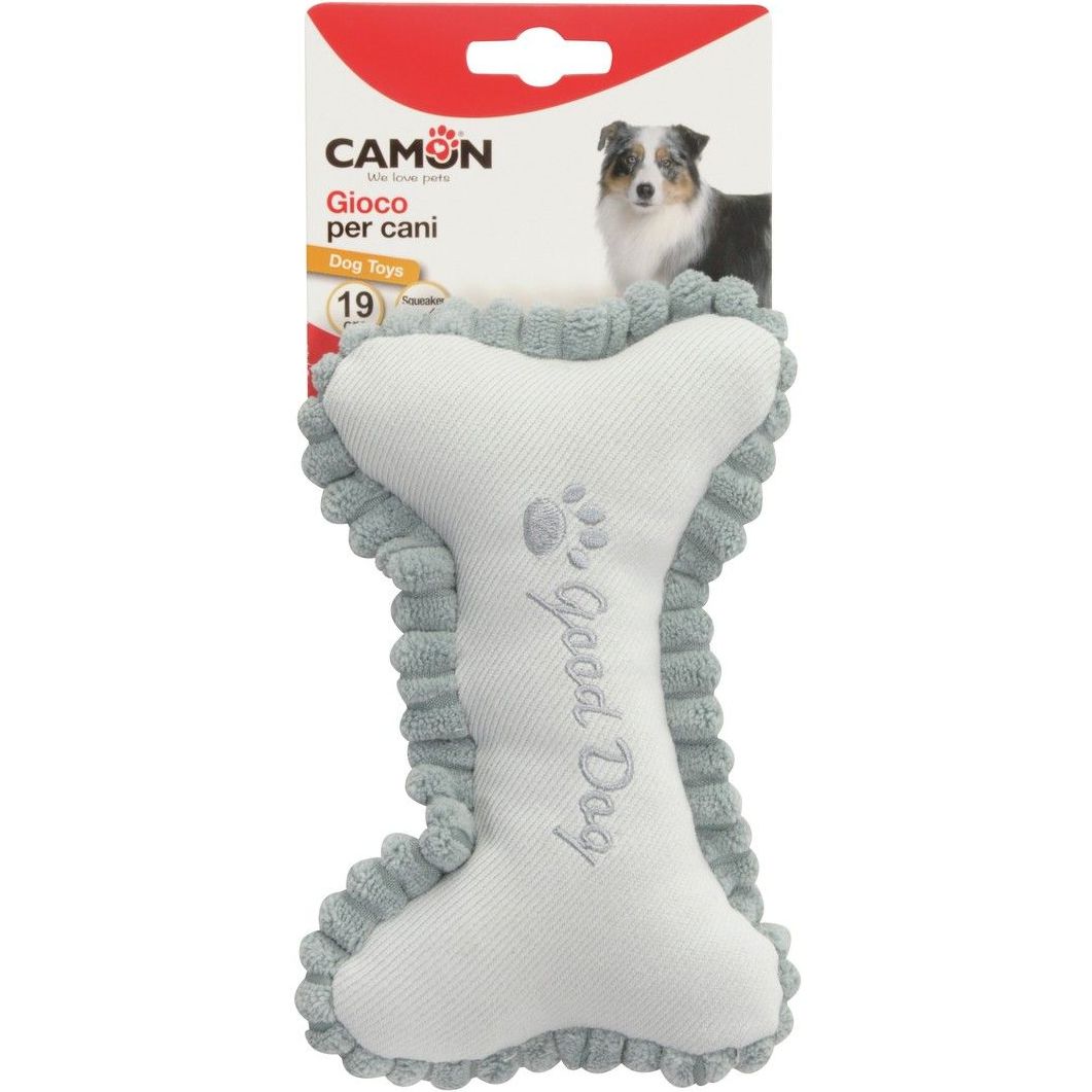 Игрушка для собак Camon Косточка, с пищалкой, текстиль, 19 см, в ассортименте - фото 2