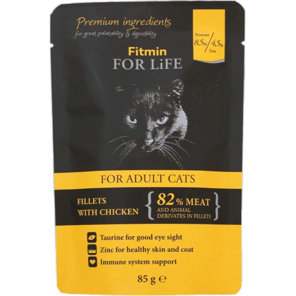 Вологий корм для котів Fitmin For Life Fillets with Chicken 85 г - фото 1