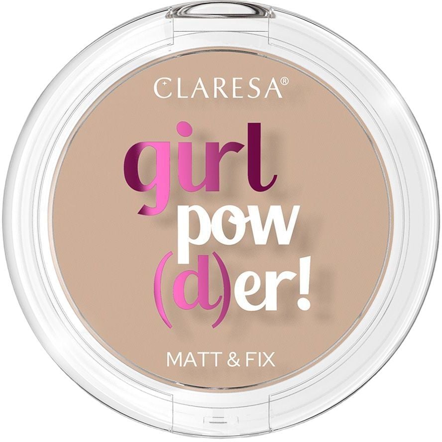 Компактна пудра для обличчя Claresa Girl Powder з природним матовим ефектом, відтінок 03 (Sunkissed), 12 г - фото 1