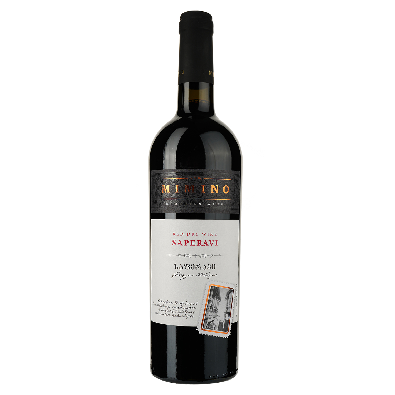 Вино Mimino Saperavi, красное, сухое, 11-12%, 0,75 л (724639) - фото 1