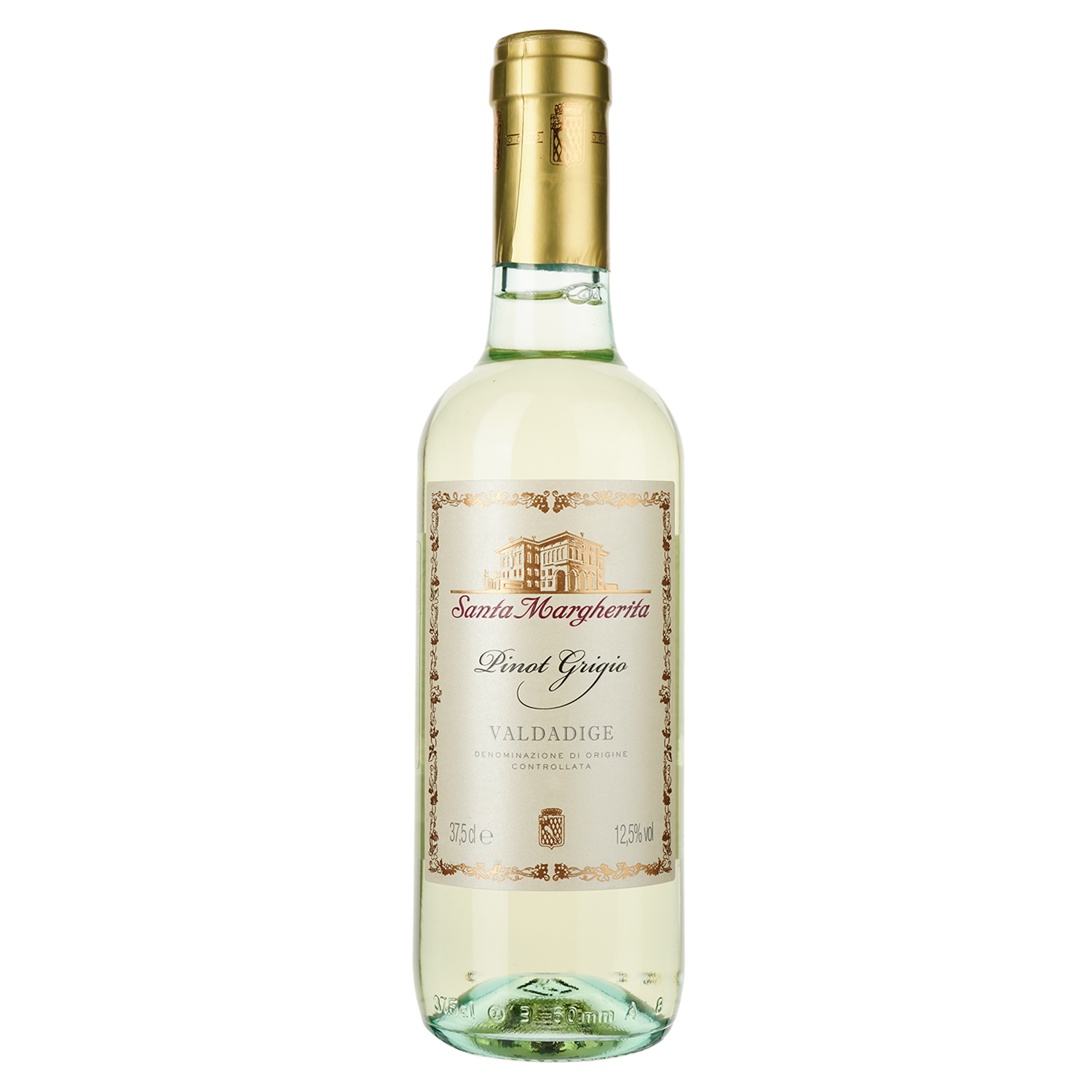 Вино Santa Margherita Pinot Grigio DOC, біле, сухе, 12,5%, 0,375 л - фото 1