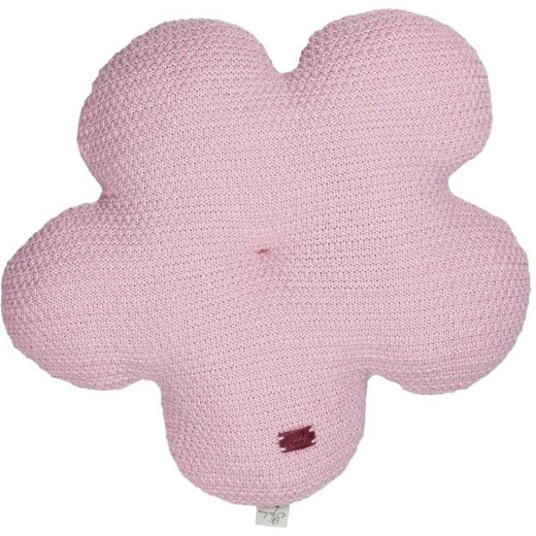 Подушка декоративная Прованс Цветочек вязаная 40 см розовая (33712) - фото 1