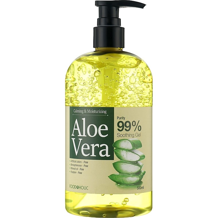 Гель для лица и тела Food A Holic Calming & Moisturizing Aloe Vera 99% Soothing Gel увлажняющий 500 мл - фото 1