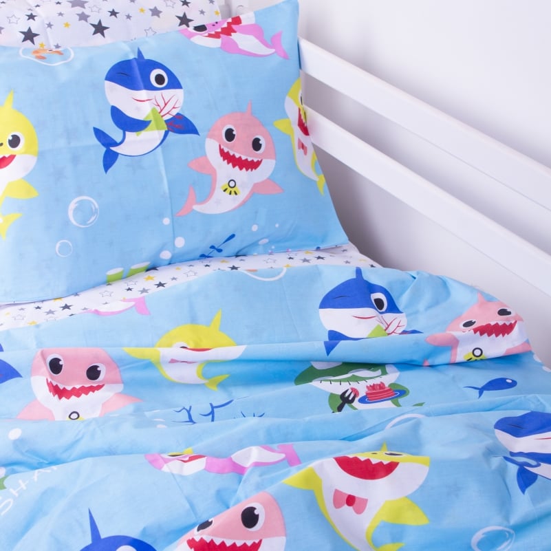 Комплект постельного белья MirSon Kids Time 17-0522 Sharks are fun, детский - фото 3